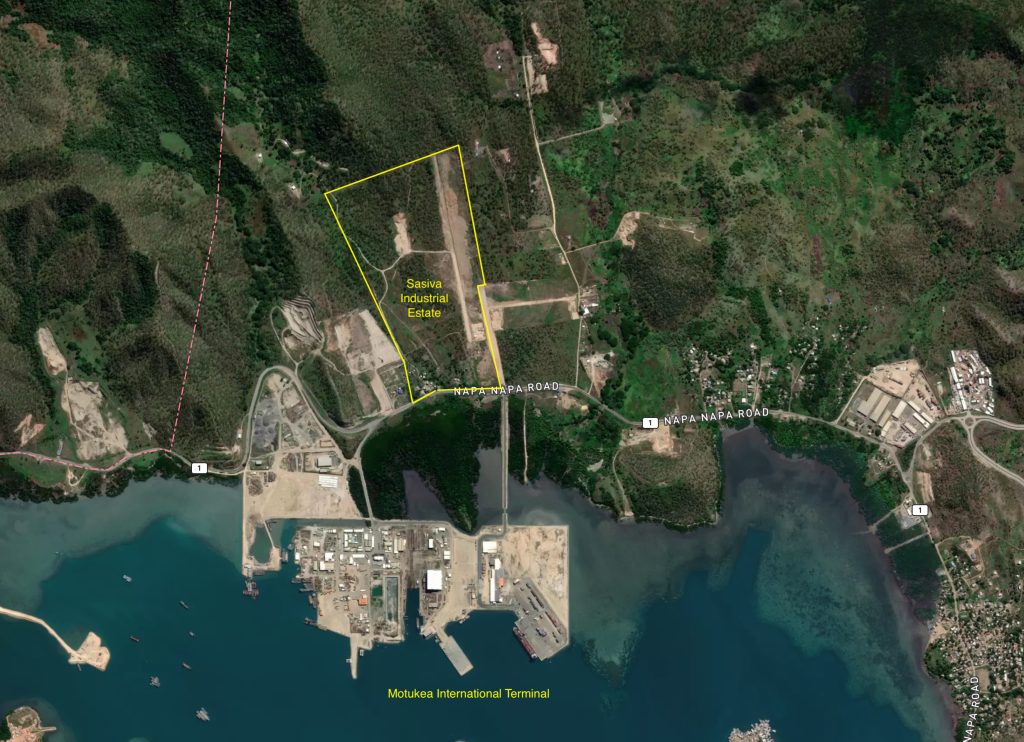 Annotated aerial view of Sasiva Estate.